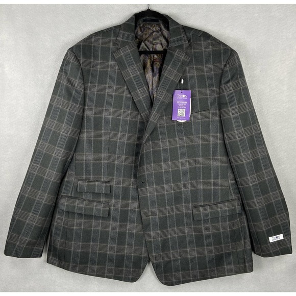 Tayion Other - Tayion Collection Men's Size 52L Classic Fit Wool Blend Suit Jacket Plaid NEW